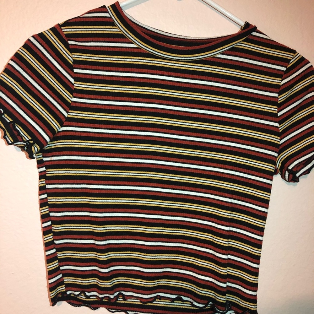 orange, yellow, and white striped lettuce cut top